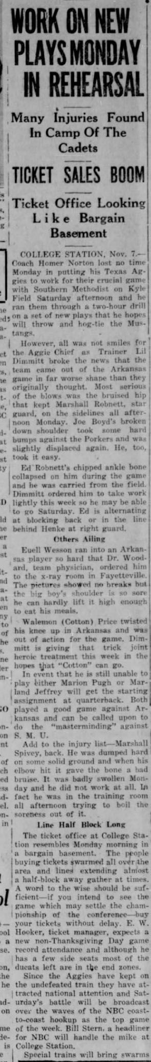 The Eagle Archives: November 7, 1939